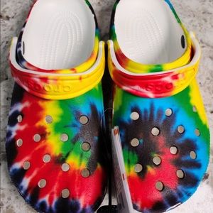 Crocs Classic Tie Dye Men Size 8 / Women Size 10 Graphic Clogs Shoes 205453-90H